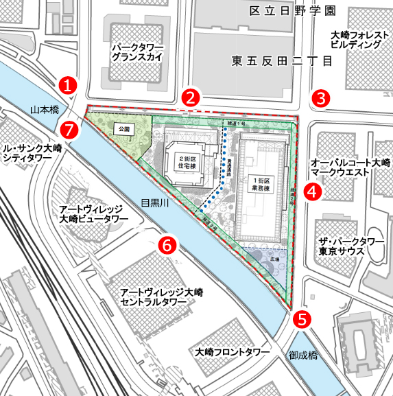 東五反田二丁目第3地区第一種市街地再開発事業(街区名称:大崎リバーウォークガーデン)